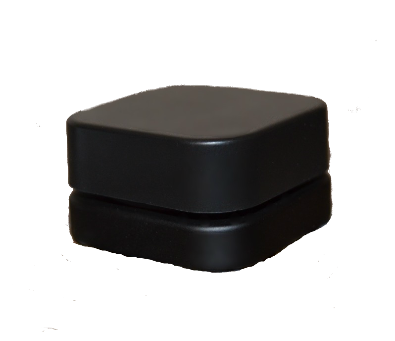 SAMPLE of Qube 9mL Square Glass Concentrate Jar - Clear, Opaque Black, or Opaque White Child Resistant - (1 Count SAMPLE)-Concentrate Containers and Accessories-BeastBranding