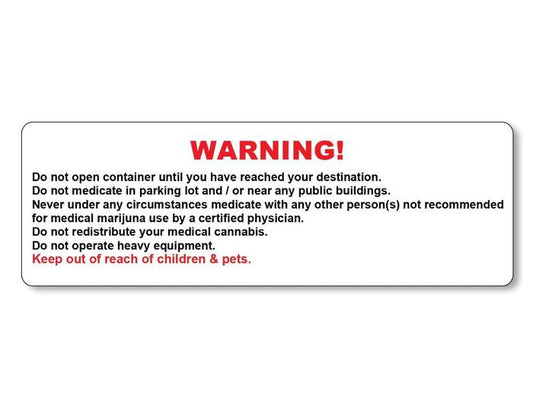 Universal M* Warning Label 1" x 3" Inch 1000 Count-Prescription Labels & State Compliant Labels-BeastBranding