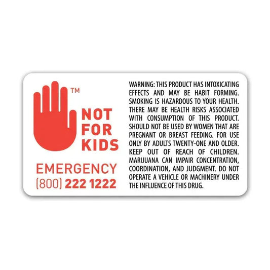 Washington Compliance "Not For Kids" 1" x 2" Inch 1000 Count-Prescription Labels & State Compliant Labels-BeastBranding