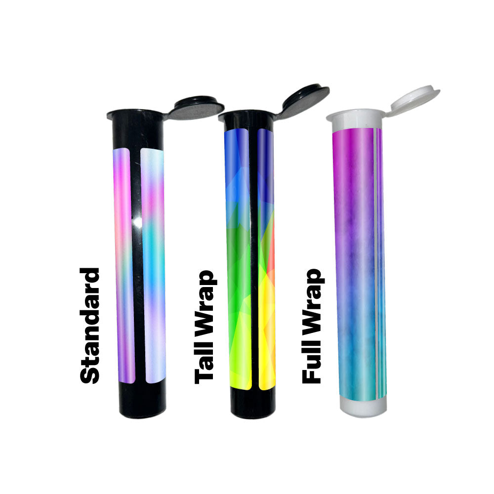 White 116mm Blunt Tube, with Printed Sticker and Application of sticker!-Custom Print Stickers-BeastBranding