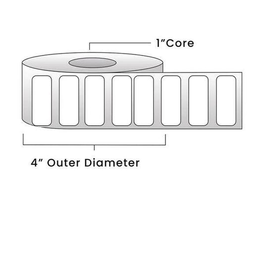 Zebra Direct Thermal Labels - Metrc Label - 1" x 2" - 1" Core / 4" Outer Diameter - (740 Labels)-Stock Labels-BeastBranding